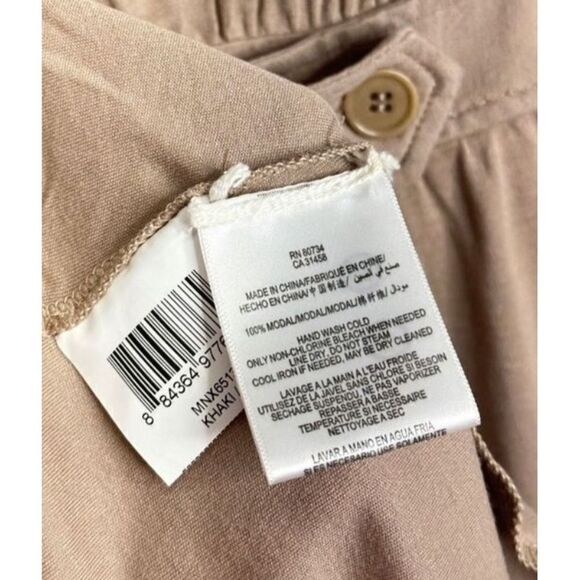 BCBGMAXAZRIA Dress Sleeveless Casual Button Detail Tan Size XS Mini - Picture 6 of 6